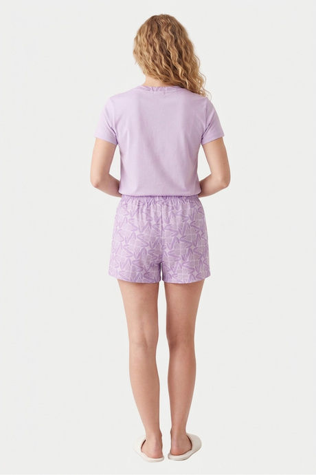 Sweet Dreams Typographic Printed Short Set - Cosmic Purple — image 2